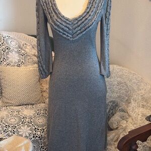 Temperley London Silver/Gray elegant Long Sleeve Dress